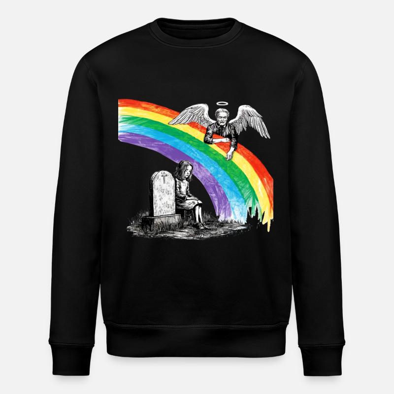 Daughter Dad Mourning Angel - Stanley/Stella ROLLER Unisex Organic Sweatshirt - black