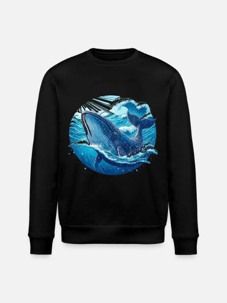 Blauwal - Stanley/Stella Unisex Bio-Sweatshirt ROLLER - Schwarz