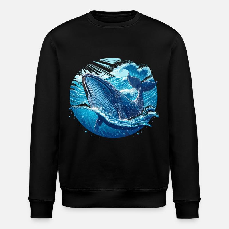 Blauwal - Stanley/Stella Unisex Bio-Sweatshirt ROLLER - Schwarz