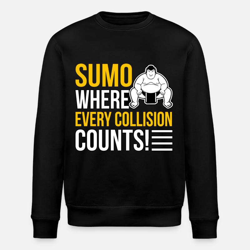 Sumo where every collision counts! - Stanley/Stella ROLLER Unisex Organic Sweatshirt - black
