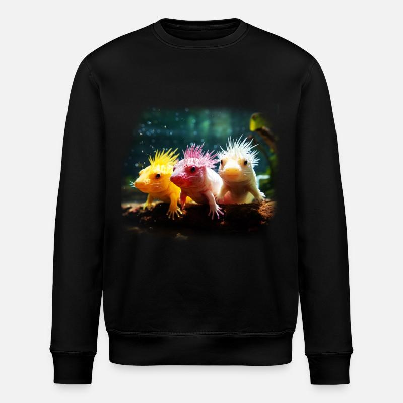 Axolotl - Stanley/Stella ROLLER Unisex Organic Sweatshirt - black