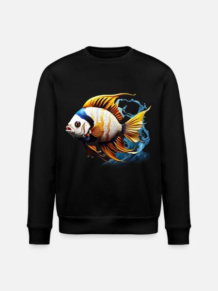 Angelfish - Stanley/Stella ROLLER Unisex Organic Sweatshirt - black