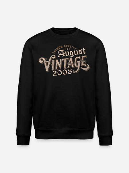 Gave august 2008 Fødselsdag august 2008 august - Stanley/Stella økologisk unisex-sweatshirt ROLLER - sort