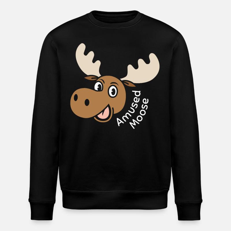 Amused Moose - Stanley/Stella ROLLER Unisex Organic Sweatshirt - black