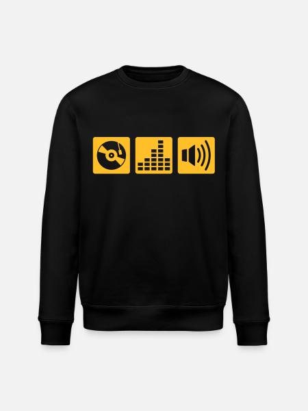 DJ - music - beat - Stanley/Stella ROLLER Unisex Organic Sweatshirt - black