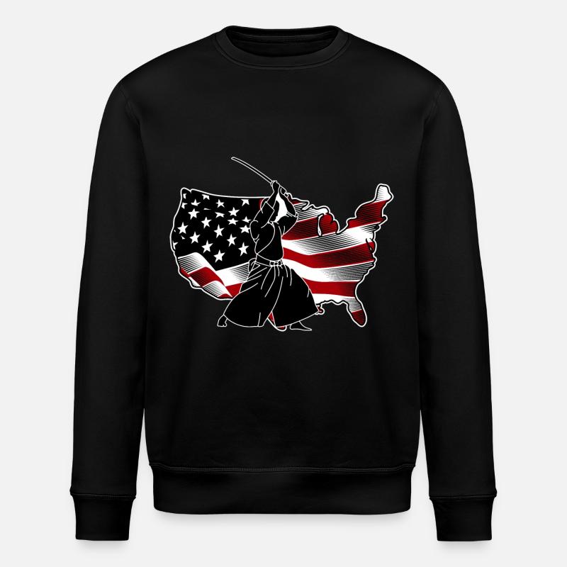 Aikido USA - Stanley/Stella Unisex Bio-Sweatshirt ROLLER - Schwarz