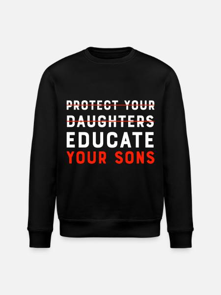 Educate your Son - Stanley/Stella ROLLER Unisex Organic Sweatshirt - black