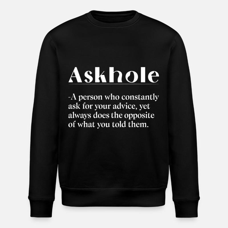 Trou d’askhole - Sweat bio ROLLER Stanley/Stella Unisexe - noir