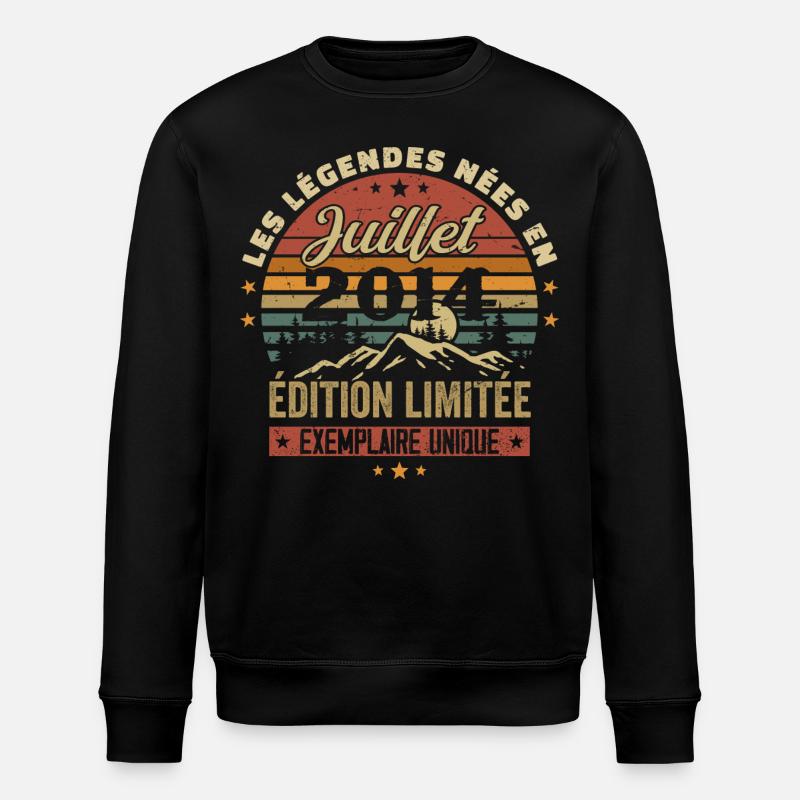 Juli 2014 Jahrgangs-Jubiläum 2014 Juli - Stanley/Stella Unisex Bio-Sweatshirt ROLLER - Schwarz