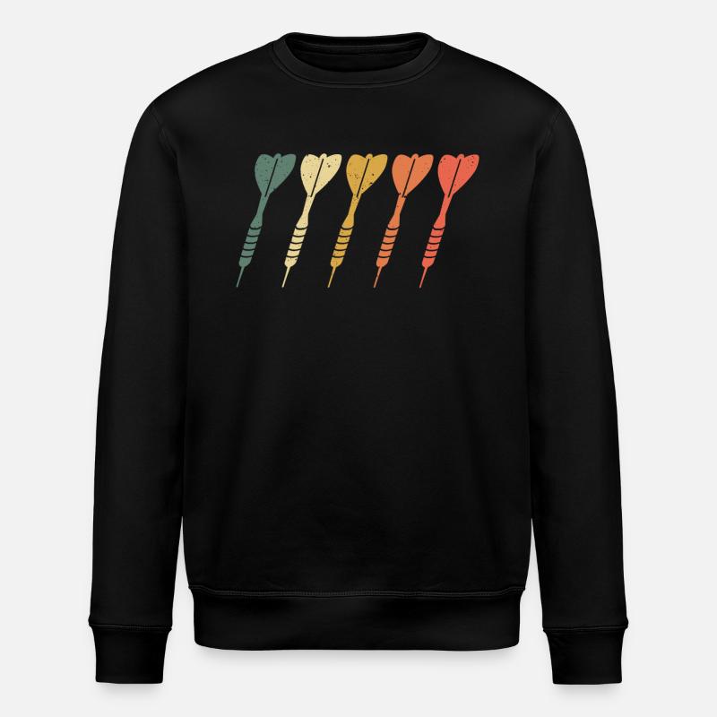 Retro Darts T-shirt Dart - Stanley/Stella ROLLER Unisex Organic Sweatshirt - black
