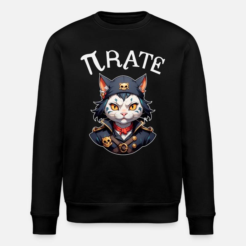 Chat pirate de Pi Day - Sweat bio ROLLER Stanley/Stella Unisexe - noir