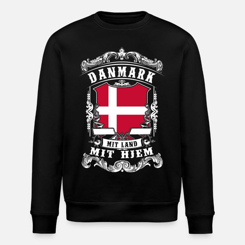 Danmark - Denmark - Dänemark - Stanley/Stella ROLLER Unisex Organic Sweatshirt - black