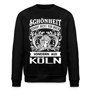Schönheit kommt aus Köln - 2 - DE - Stanley/Stella Unisex Bio-Sweatshirt ROLLER - Schwarz - Vorne - Nik (191cm)