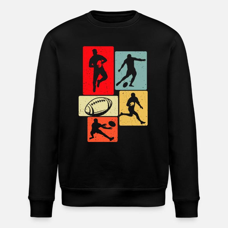 Rugby - Sweat bio ROLLER Stanley/Stella Unisexe - noir