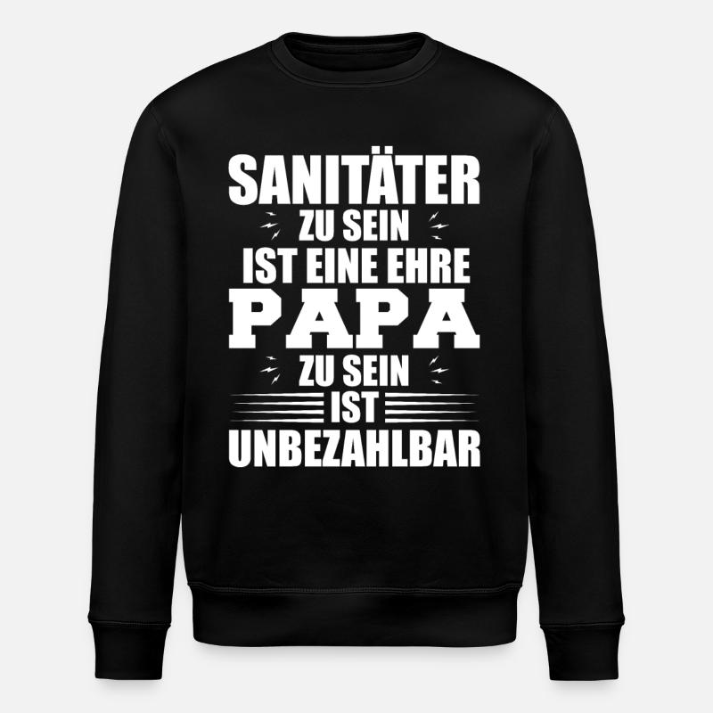 Sanitäter Rettungsdienst - Stanley/Stella Unisex Bio-Sweatshirt ROLLER - Schwarz