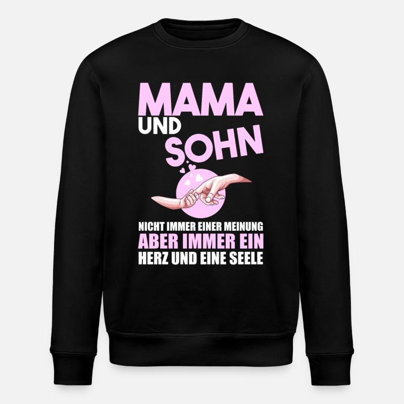 Mama Und Sohn - Stanley/Stella Unisex Bio-Sweatshirt ROLLER - Schwarz