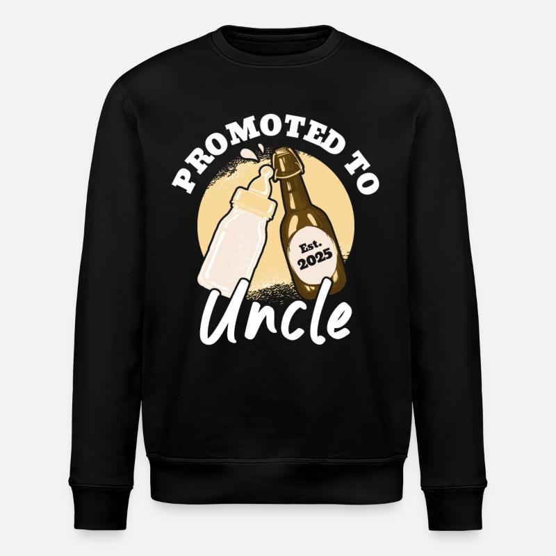 Promoted To Uncle 2025 - Stanley/Stella ROLLER Unisex Organic Sweatshirt - black