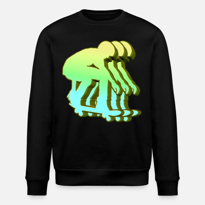 Skateboarder 3D - Sweat bio ROLLER Stanley/Stella Unisexe - noir