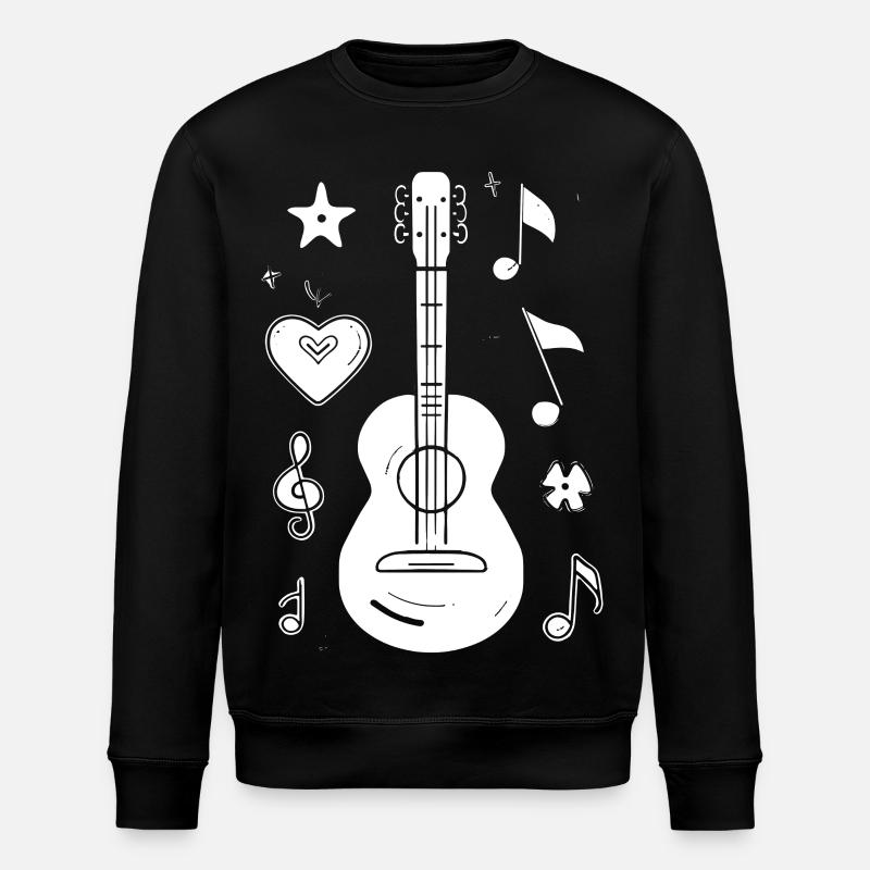 Dessin de ukulélé - Sweat bio ROLLER Stanley/Stella Unisexe - noir