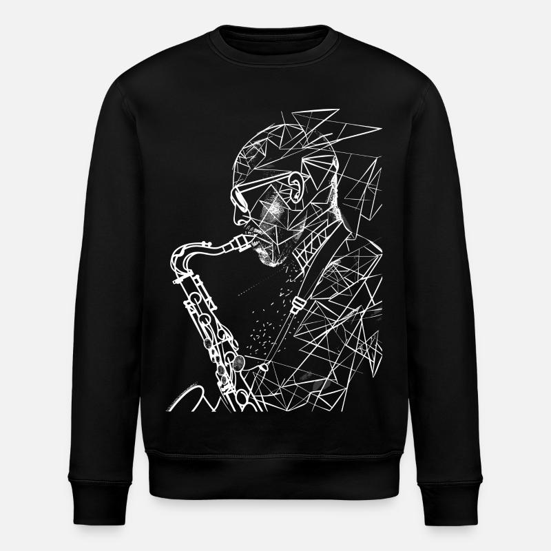 Croquis du saxophoniste - Sweat bio ROLLER Stanley/Stella Unisexe - noir