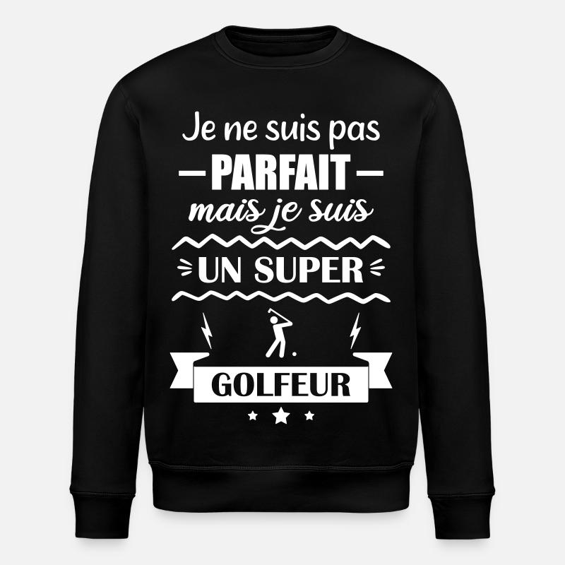 Super Golfer Golf - Stanley/Stella ROLLER Unisex Organic Sweatshirt - black