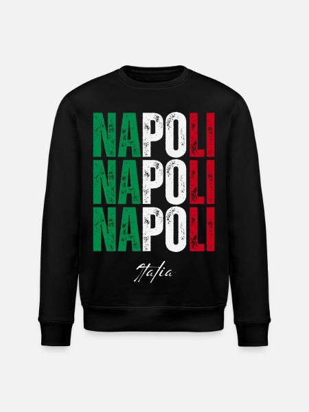 Naples Italy, souvenir of Naples - Stanley/Stella ROLLER Unisex Organic Sweatshirt - black