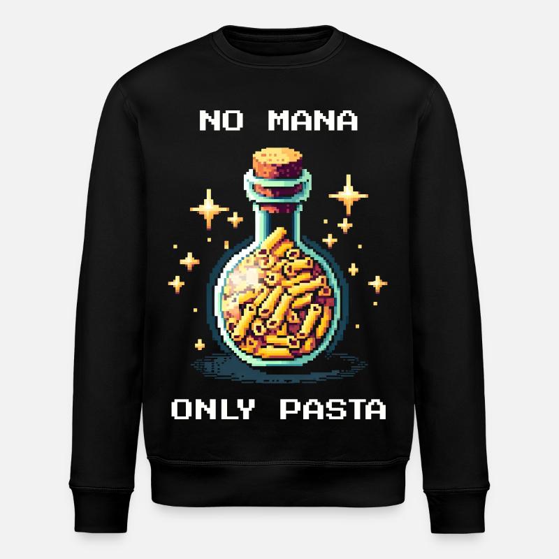 No Mana | Only Pasta Prepping Humor - Stanley/Stella Unisex Bio-Sweatshirt ROLLER - Schwarz