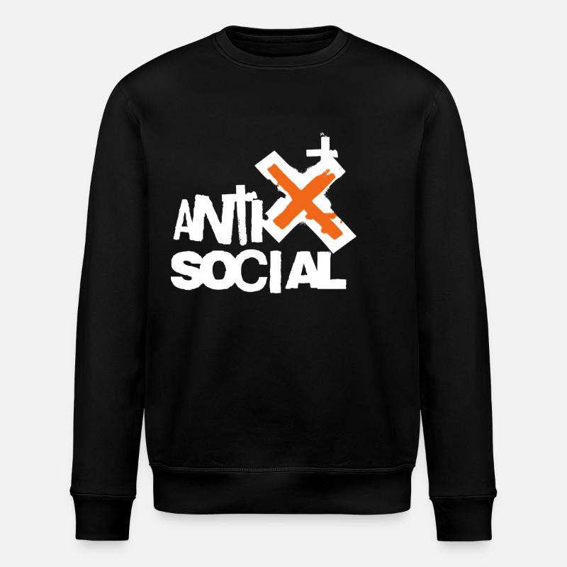 Logo d’art de rue antisocial - Sweat bio ROLLER Stanley/Stella Unisexe - noir