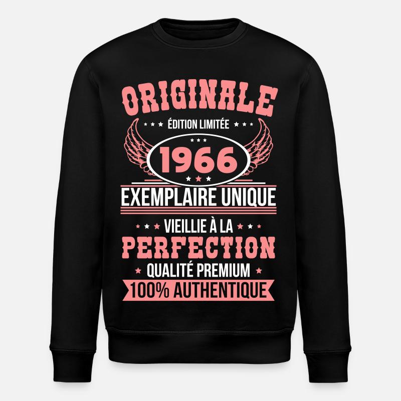 1966 – Unique example – Premium quality - Stanley/Stella ROLLER Unisex Organic Sweatshirt - black