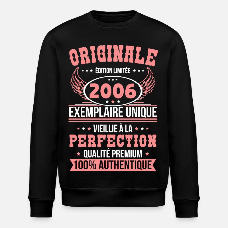 2006 – Unique example – Premium quality - Stanley/Stella ROLLER Unisex Organic Sweatshirt - black