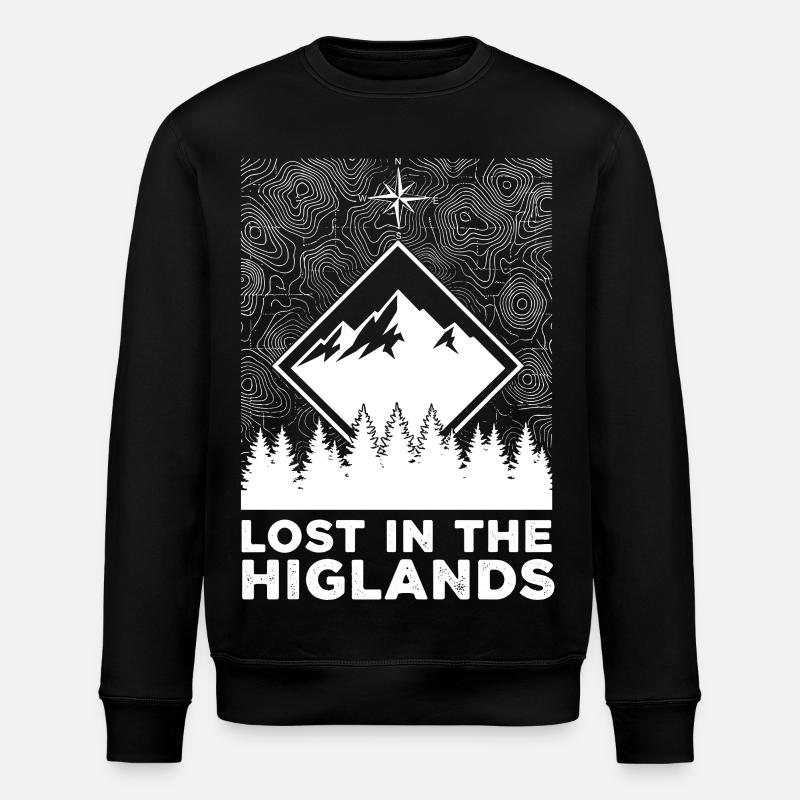 Perdu dans les Highlands - Sweat bio ROLLER Stanley/Stella Unisexe - noir