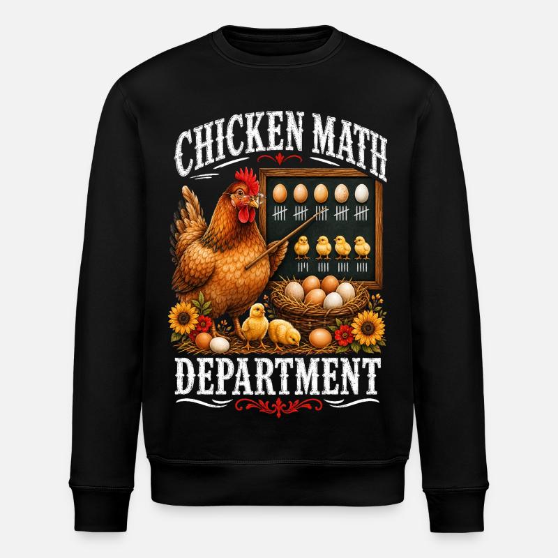 CHICKEN MATH DEPARTMENT - Stanley/Stella Unisex Bio-Sweatshirt ROLLER - Schwarz