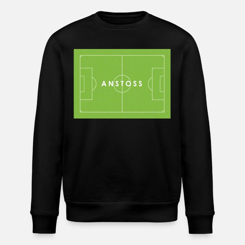 ANSTOSS Fußball Statement - Stanley/Stella Unisex Bio-Sweatshirt ROLLER - Schwarz