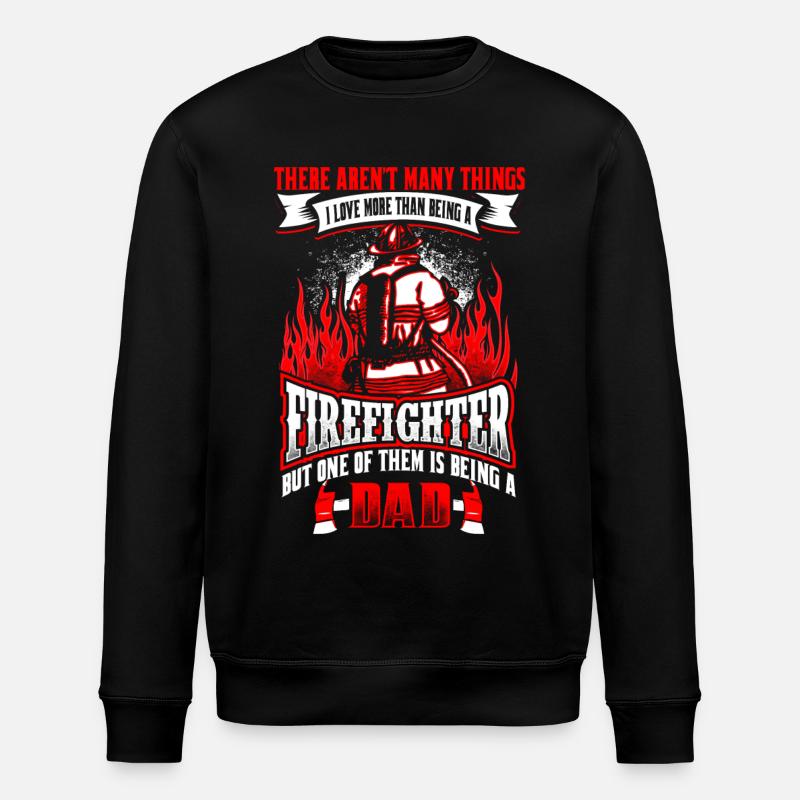 Firefighter Dad - EN - Stanley/Stella Unisex Bio-Sweatshirt ROLLER - Schwarz