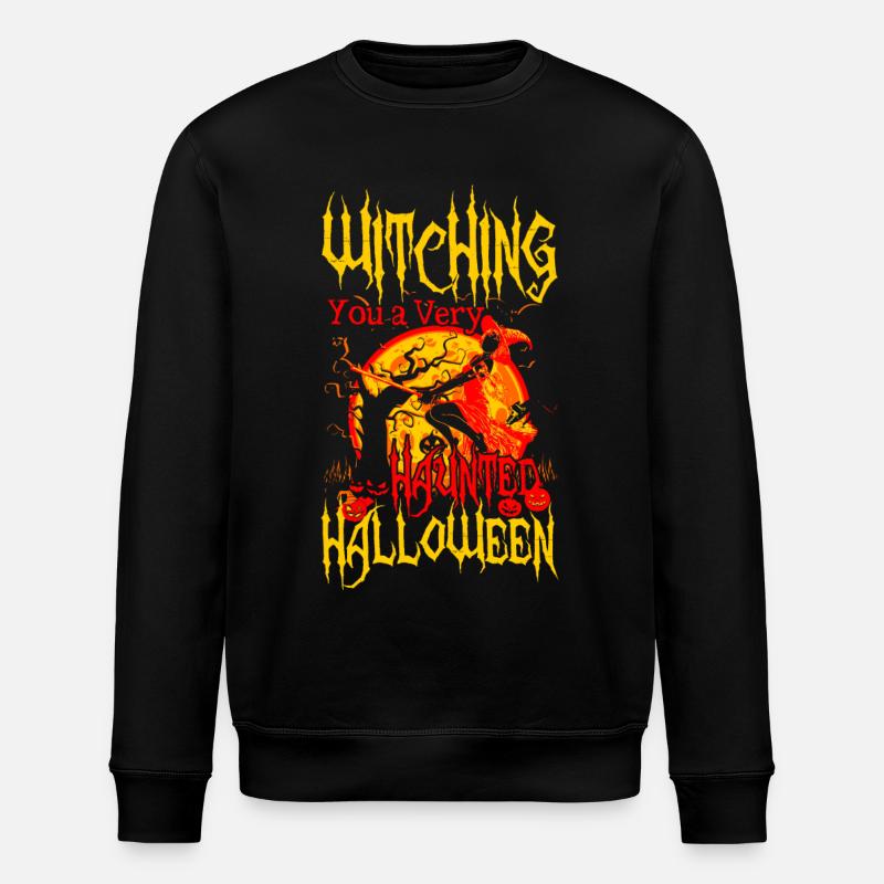 Witching you a hunted Halloween - Stanley/Stella Unisex Bio-Sweatshirt ROLLER - Schwarz