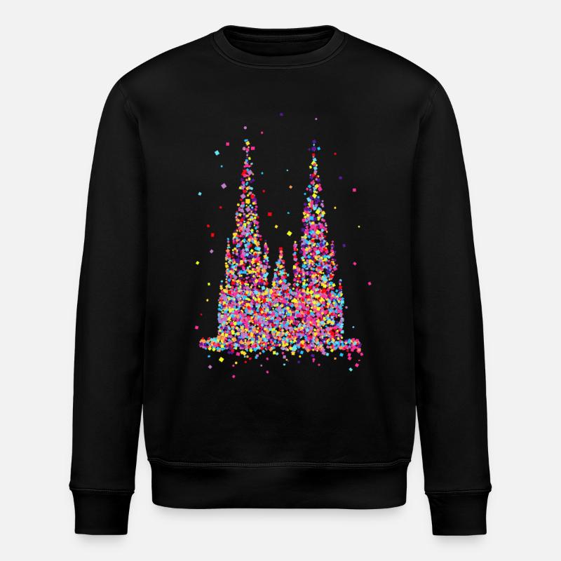 Cathédrale de Cologne, confettis - Sweat bio ROLLER Stanley/Stella Unisexe - noir