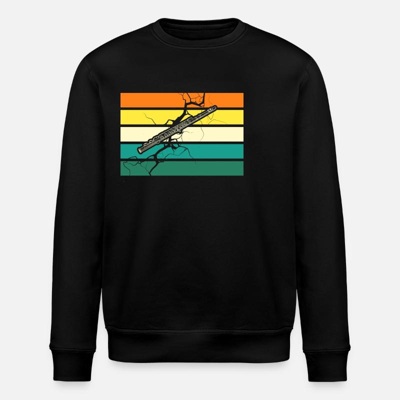 Flötist Querflöte - Stanley/Stella Unisex Bio-Sweatshirt ROLLER - Schwarz