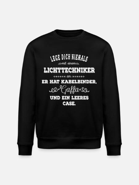 Lichttechniker - weiß - Stanley/Stella Unisex Bio-Sweatshirt ROLLER - Schwarz