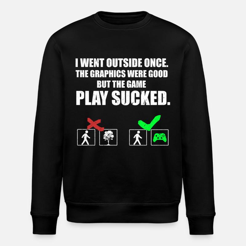 THE GAME PLAY SUCKED - Stanley/Stella ROLLER Unisex Organic Sweatshirt - black