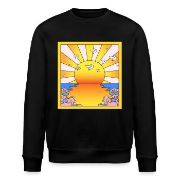 Kalifornien Orange Sunshine LSD Blotter - Stanley/Stella Unisex Bio-Sweatshirt ROLLER - Schwarz - Vorne - Nik (191cm)