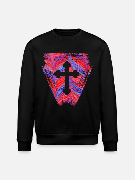 cross 4 e 279 - Stanley/Stella ROLLER Unisex Organic Sweatshirt - black