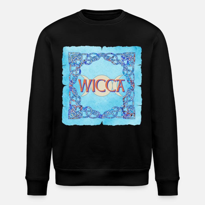 Celtic frame Wicca E 238 - Stanley/Stella ROLLER Unisex Organic Sweatshirt - black