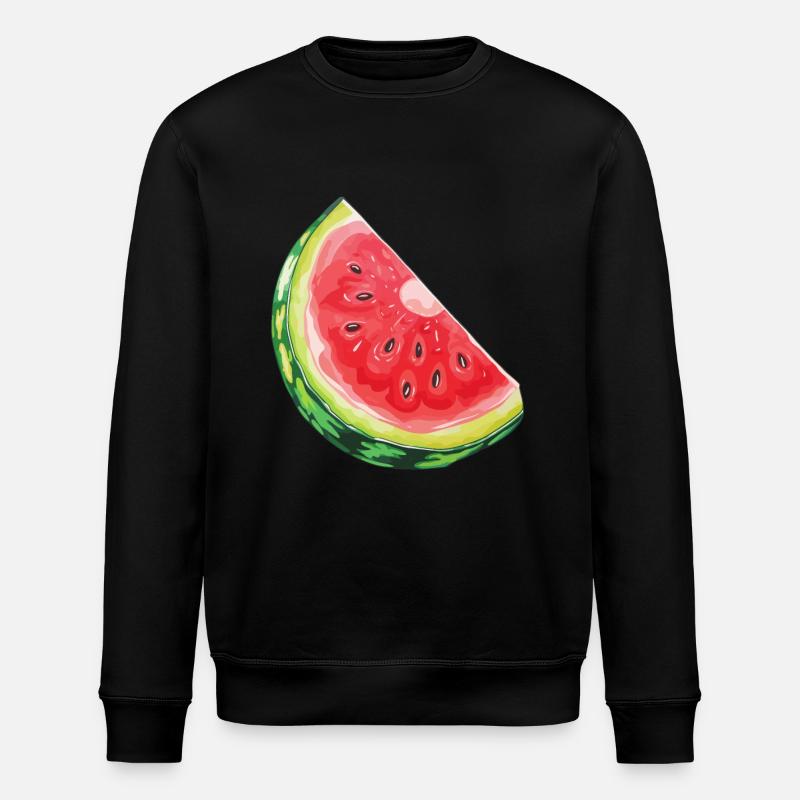 Wassermelonenscheibe Durst Löschen - Stanley/Stella Unisex Bio-Sweatshirt ROLLER - Schwarz