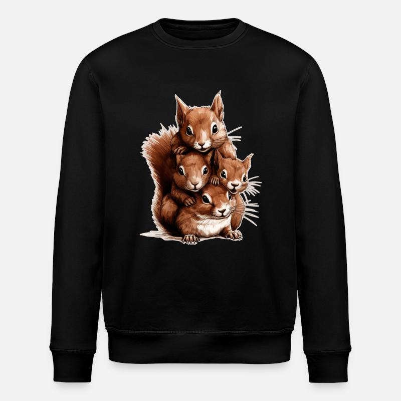 Squirrel - Stanley/Stella ROLLER Unisex Organic Sweatshirt - black