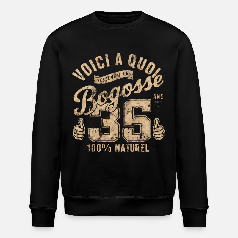 Bogosse de 35 Ans - Sweat bio ROLLER Stanley/Stella Unisexe - noir