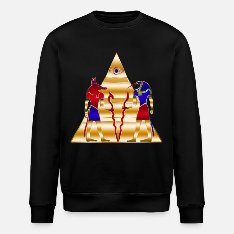 Ägyptische Götter alte Pyramide - Stanley/Stella Unisex Bio-Sweatshirt ROLLER - Schwarz