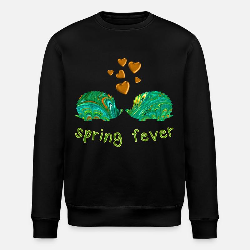 Hedgehog E 71 Spring Love - Stanley/Stella ROLLER Unisex Organic Sweatshirt - black