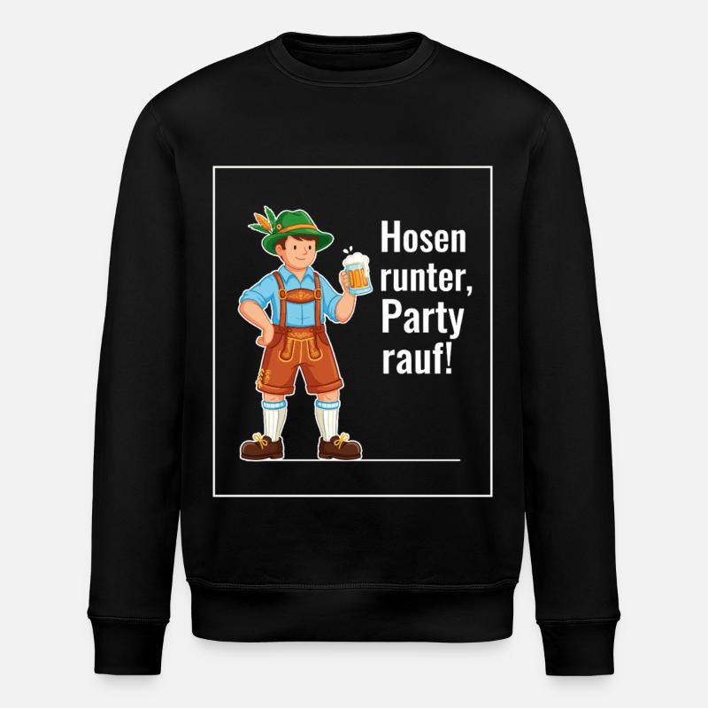 Pants down, party - Stanley/Stella ROLLER Unisex Organic Sweatshirt - black