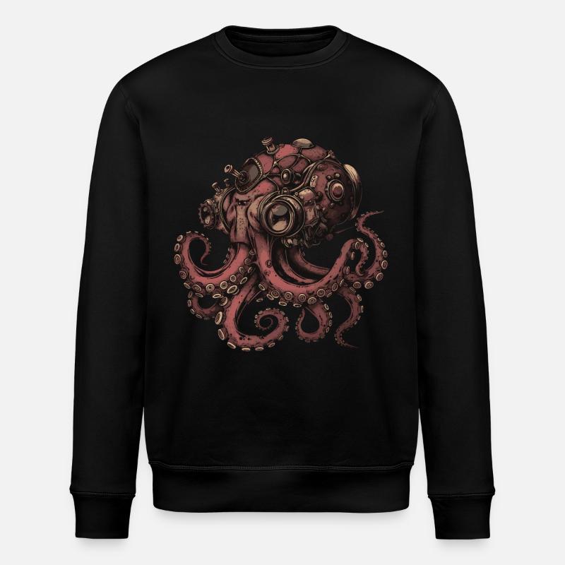 Steampunk Kraken - Stanley/Stella ROLLER Unisex Organic Sweatshirt - black
