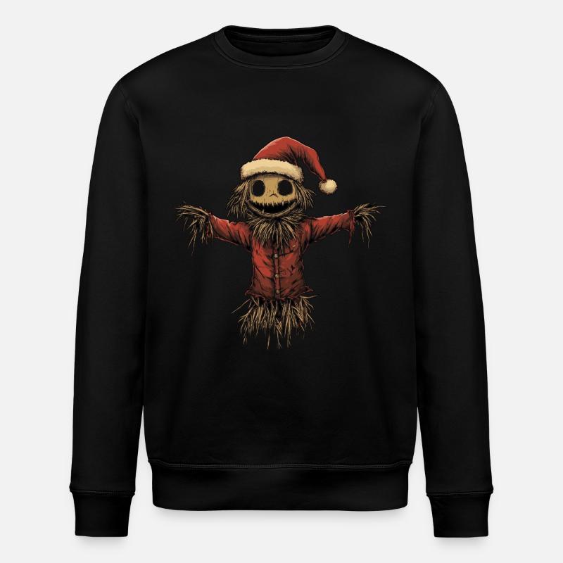 Lustige Weihnachtsvogelscheuche - Stanley/Stella Unisex Bio-Sweatshirt ROLLER - Schwarz